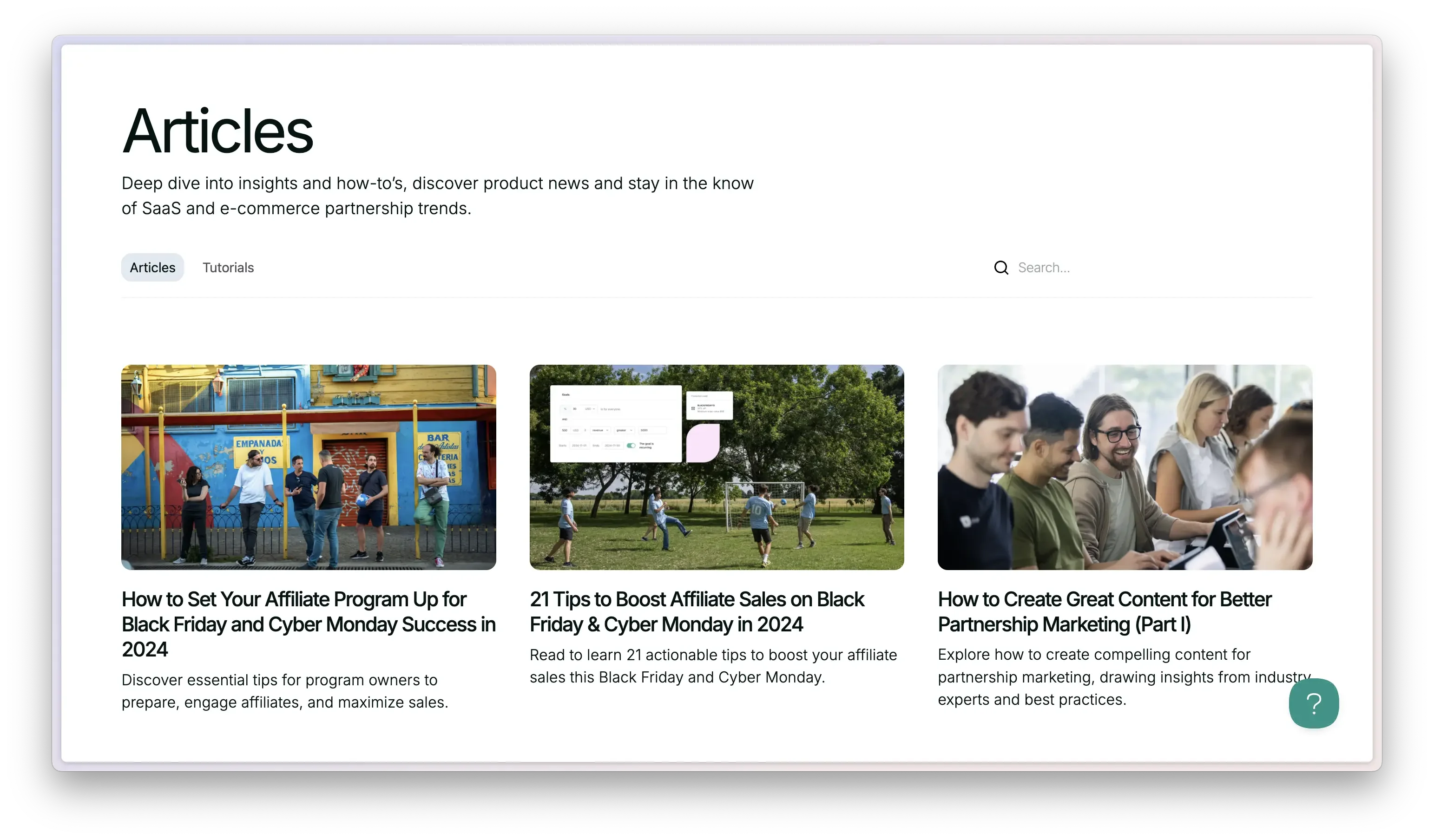 Partnership content example