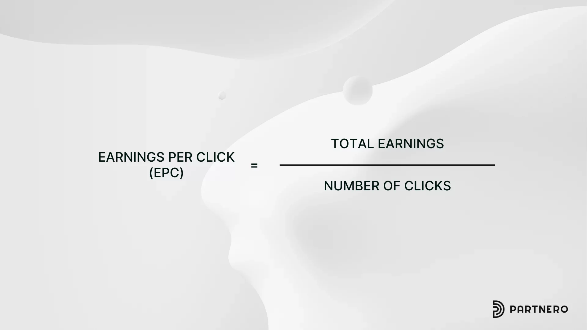 Earnings Per Click (EPC) formula, an affiliate marketing benchmark and KPI