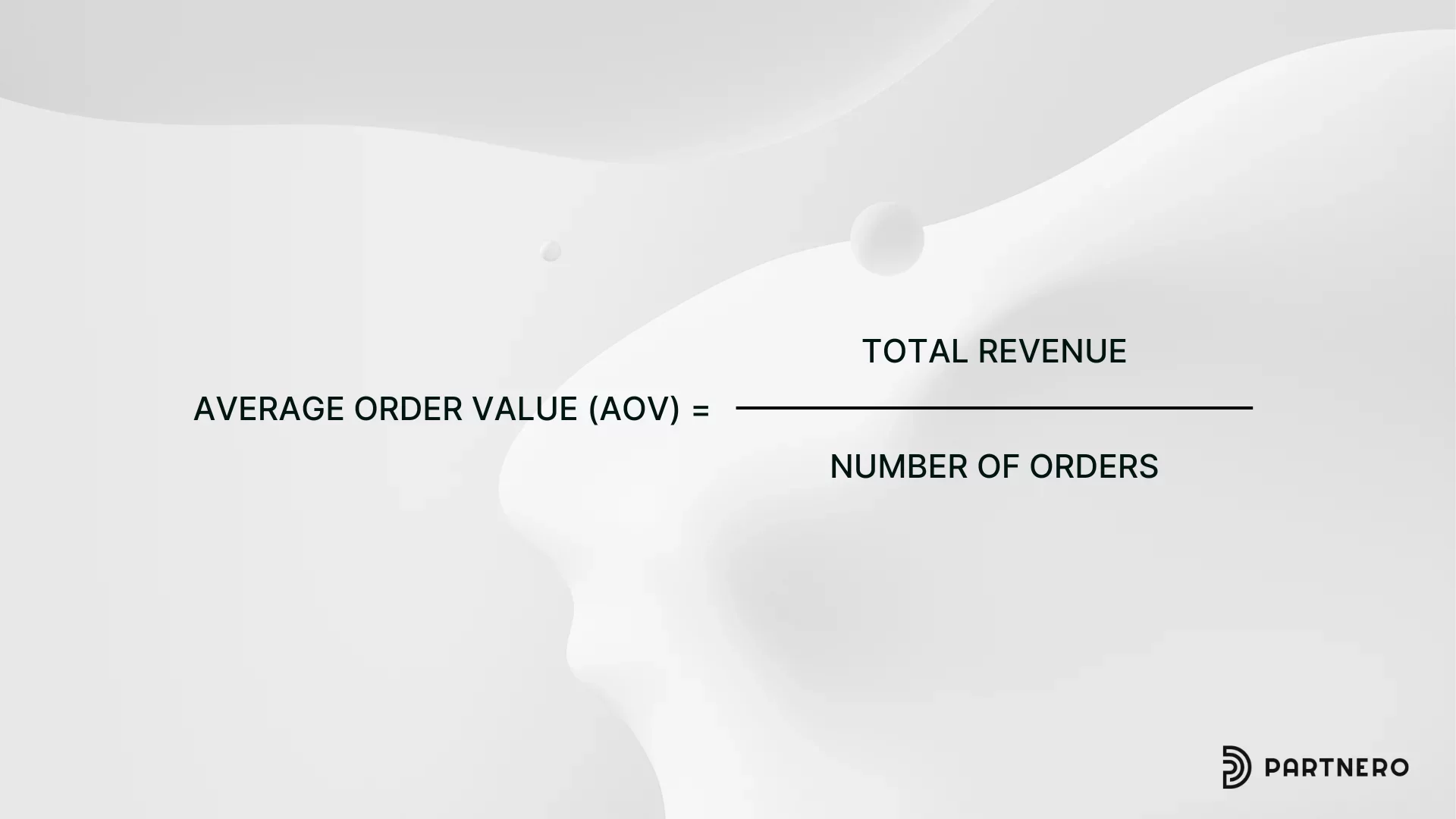 Average Order Value (AOV) formula, an affiliate marketing benchmark and KPI