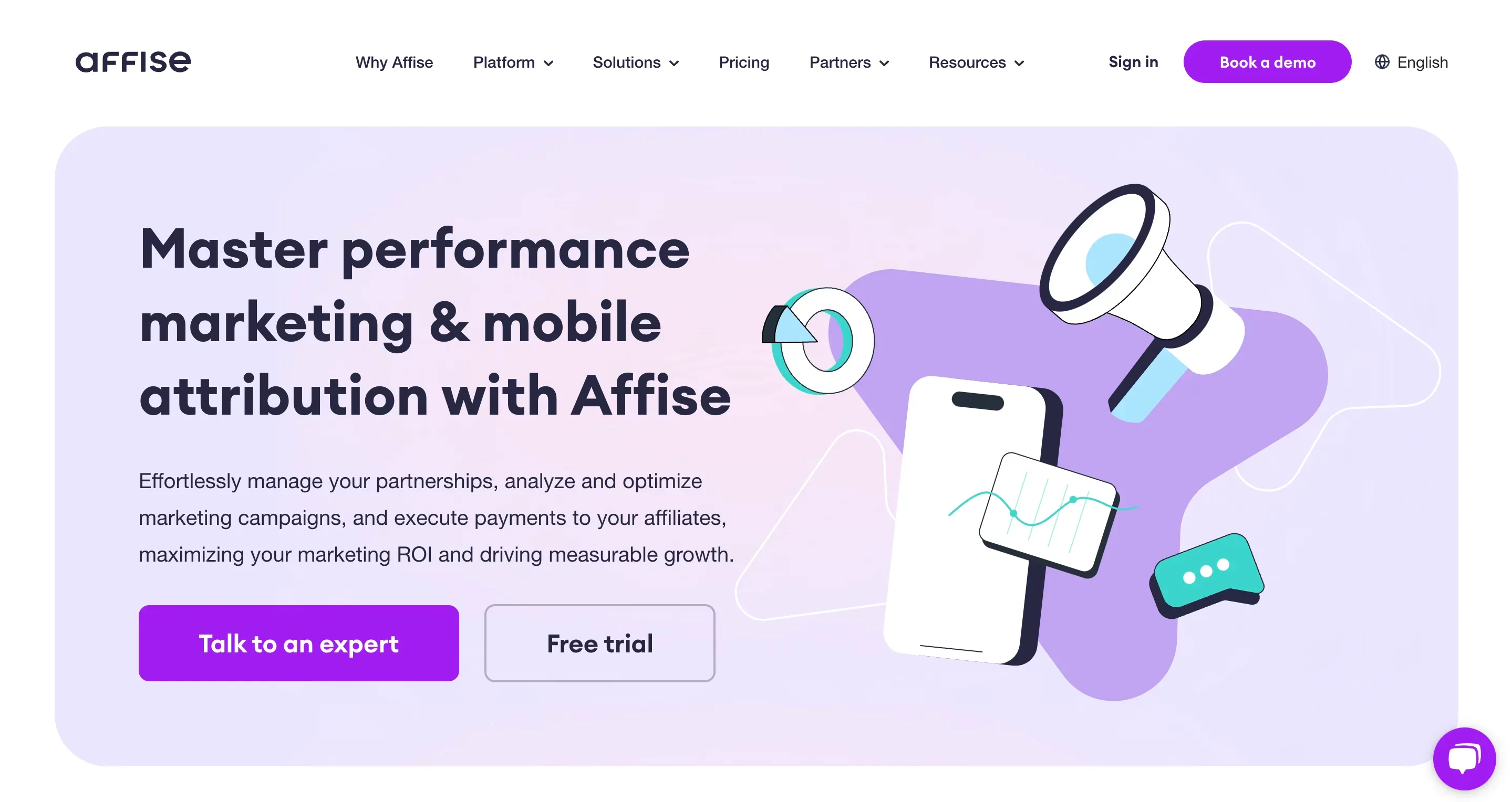 Affise homepage
