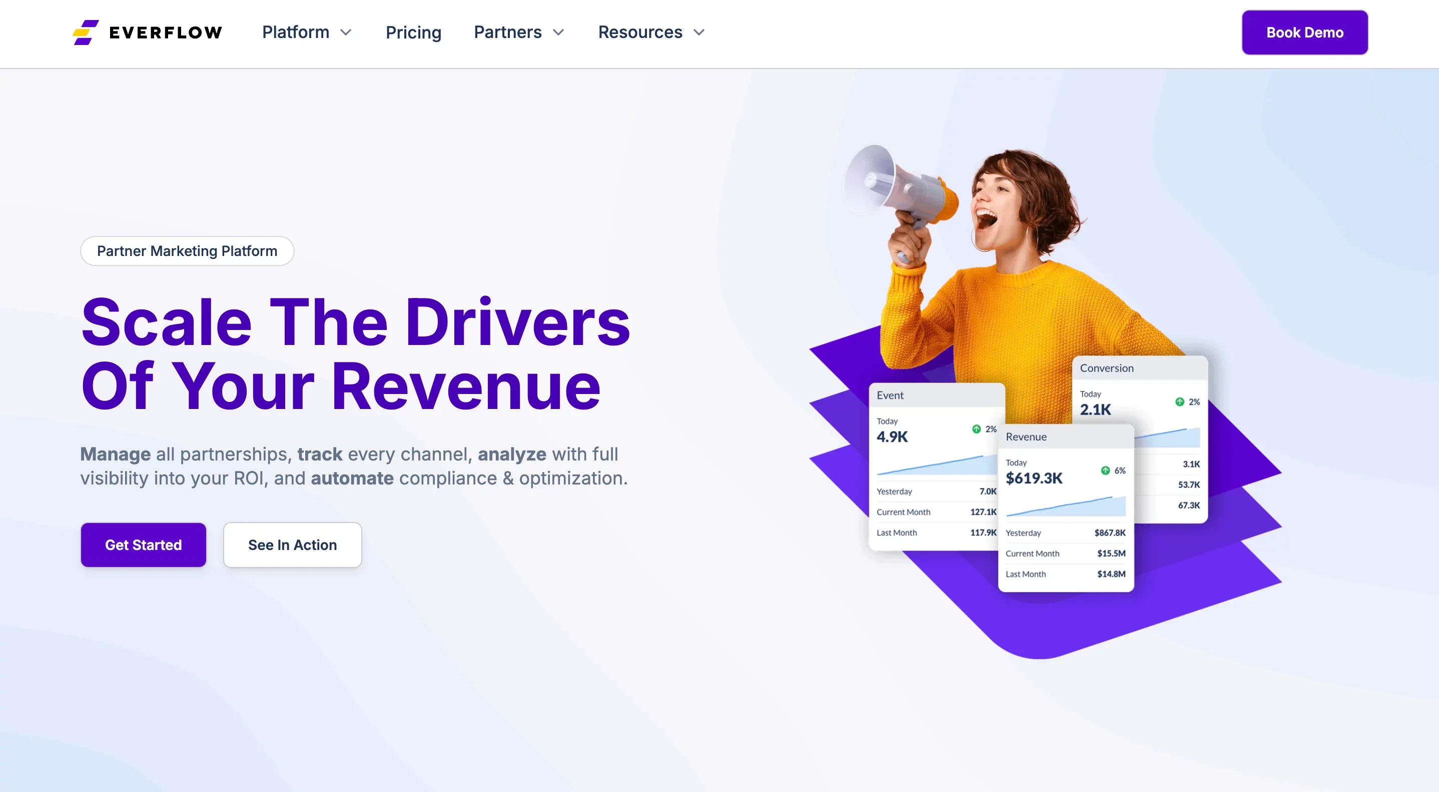 Everflow homepage