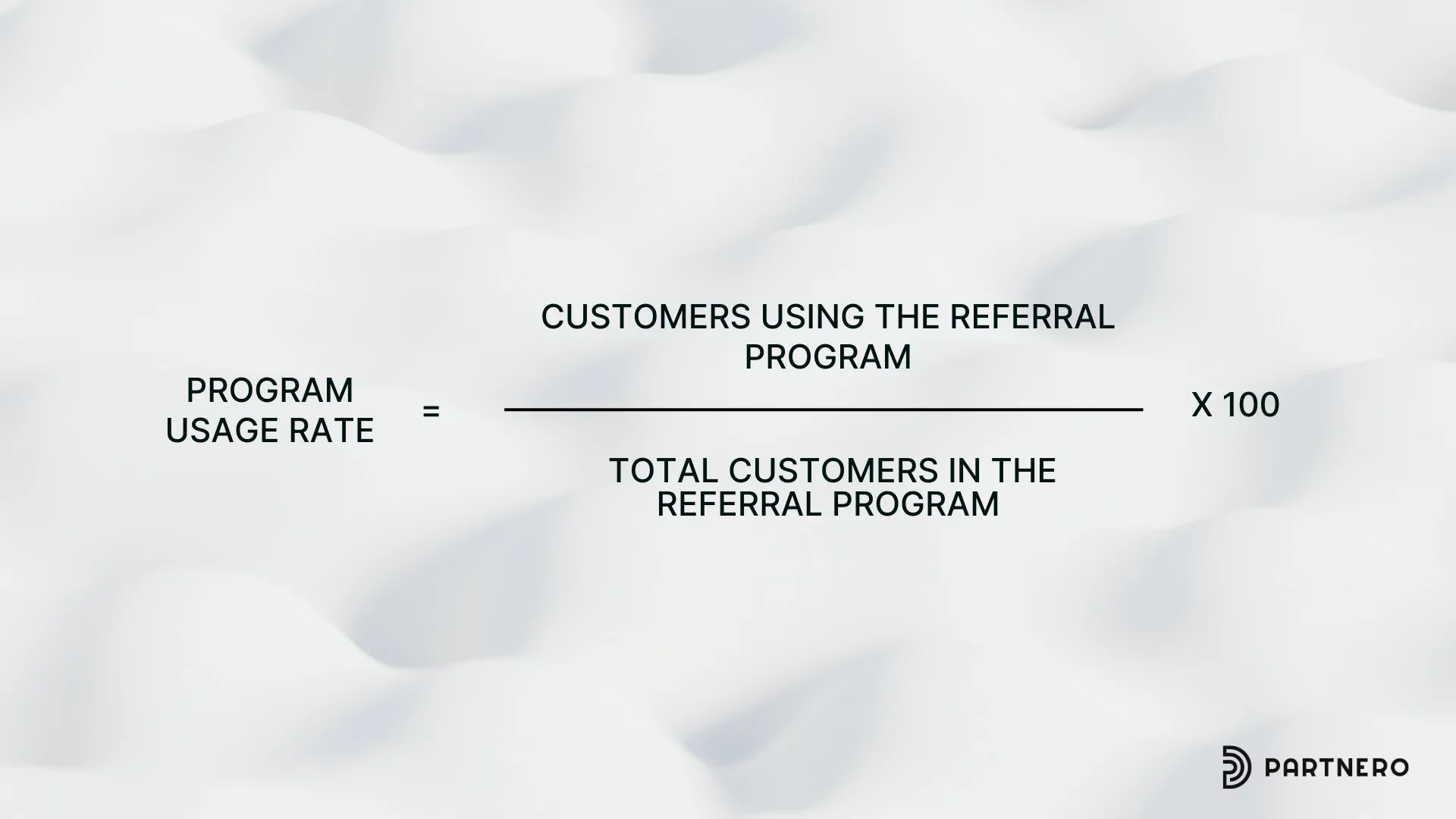 Program Usage Rate formula