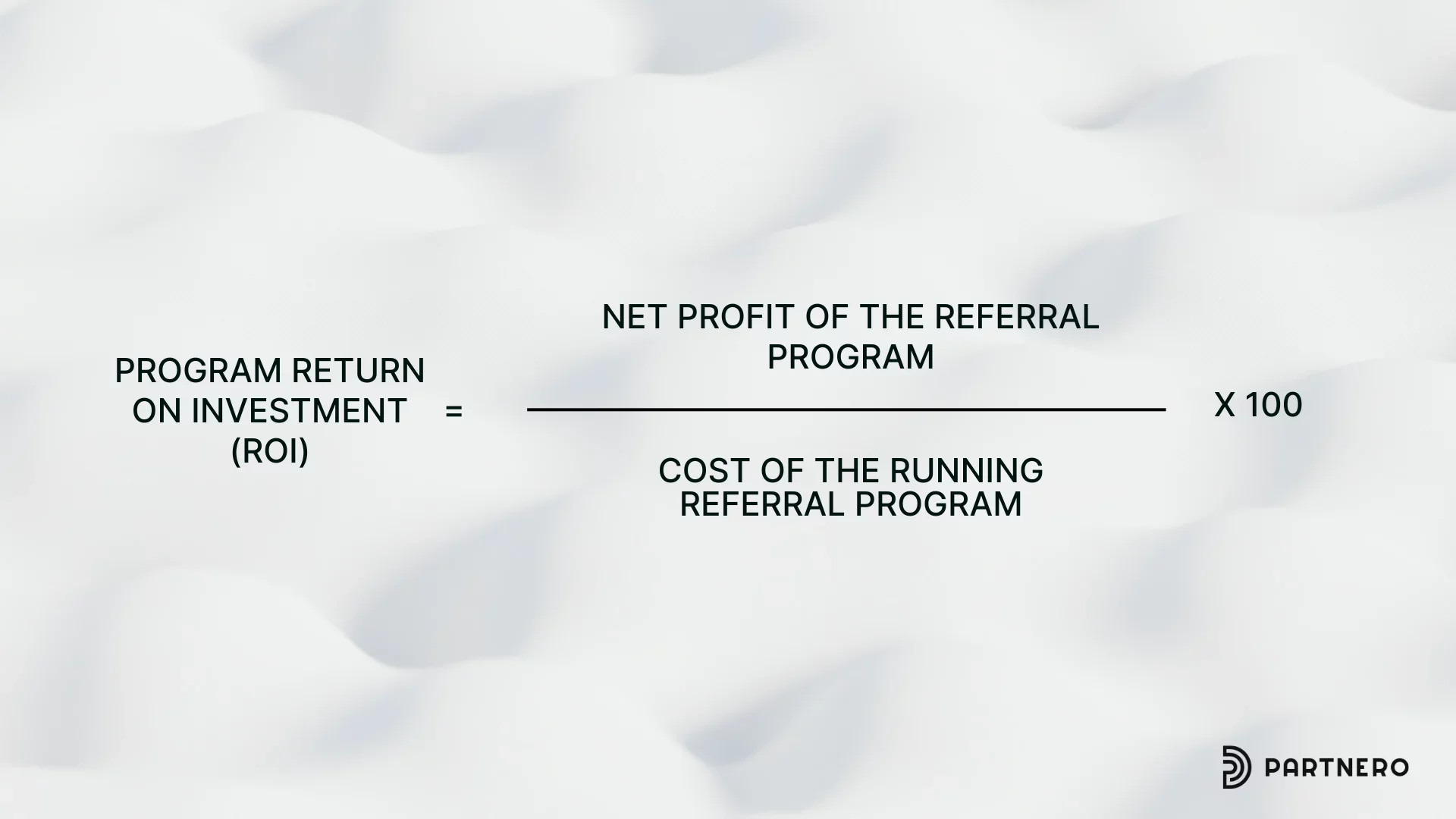 Program Return on Investment (ROI) formula
