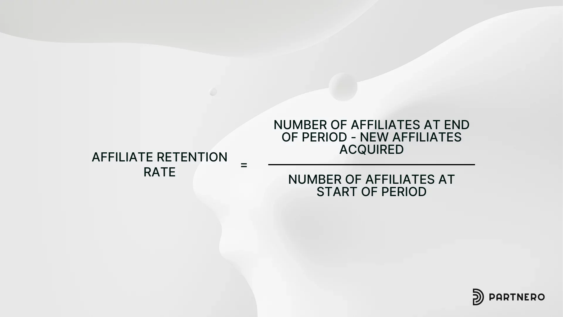 affiliate retention rate formula, an affiliate marketing benchmark and KPI